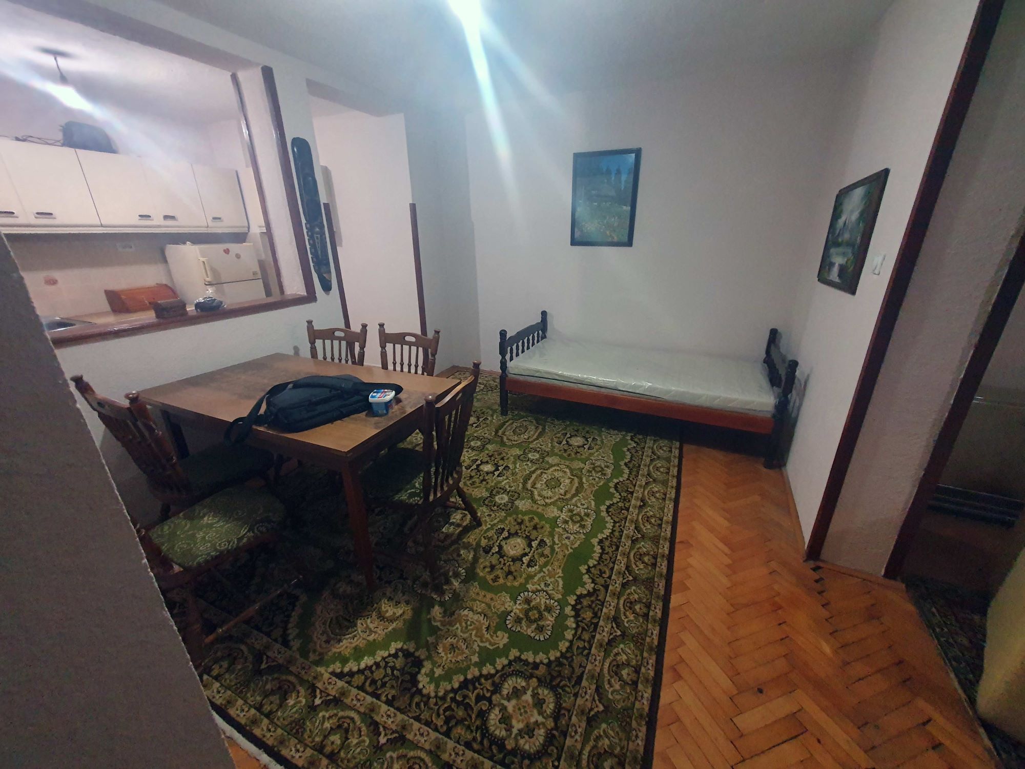 dining table, single bed, house, shtip